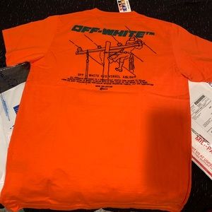 Off-White orange work tee XL